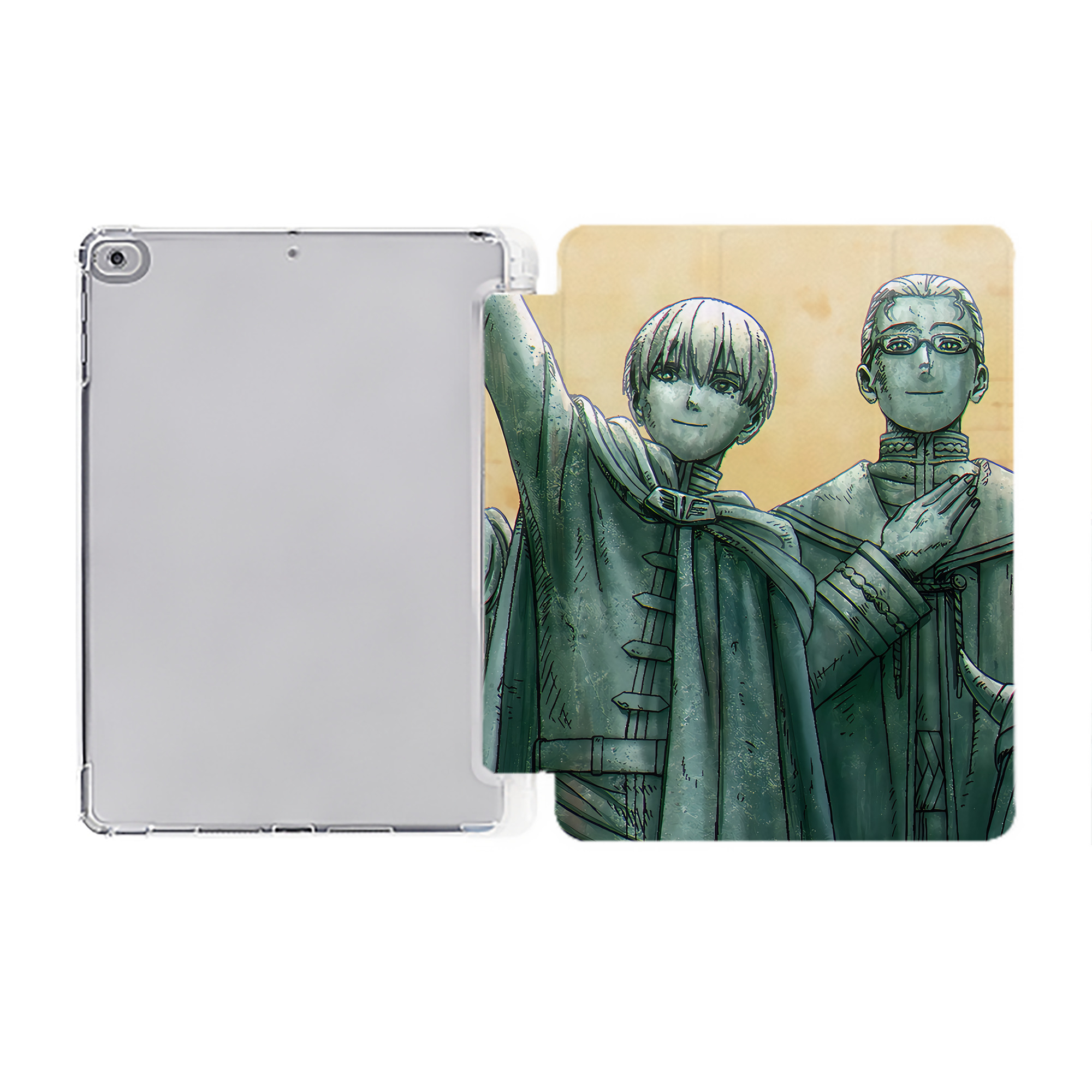 （画像用） 葬送のフリーレン Frieren IPad ケース ペン収納付き 三つ折りスタンド PUレザー×シリコン 対応機種9.5/10.5/10.9インチ